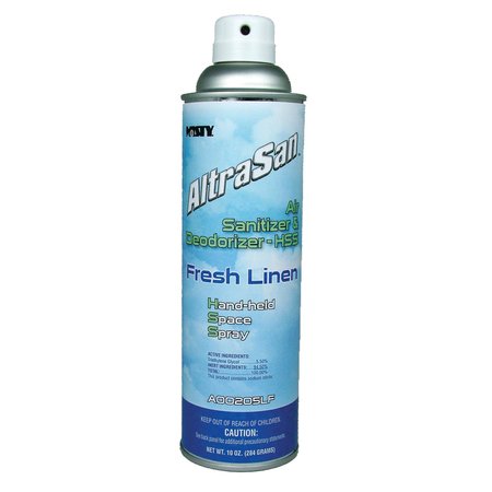Misty Handheld Air Sanitizer/Deodorizer, Fresh Linen, 10 oz Aerosol, PK12 1037236